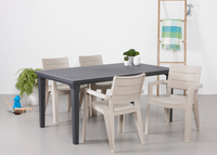 Keter table de jardin Futura L 165 x Lg 94 cm graphite-Détail de l'article