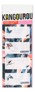 Kangourou étiquette Sparkling Flowers - 12 pièces