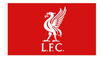 Vlag Liverpool FC met logo