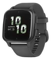 Garmin smartwatch Venu Sq 2 Grey met donkergrijze siliconen bandje-Rechterzijde