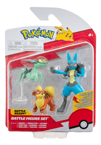 Figurine Pokémon Battle Figure Set Series 12 Fantyrm + Caninos + Lucario