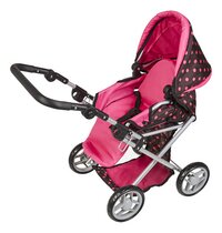 DreamLand Luxe poppenwagen - roze stippen-Artikeldetail