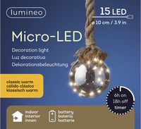 Lumineo decoratie met microledverlichting 10 cm