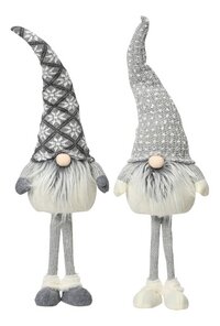 Decoris figurine lutin gris/blanc 45 cm-Avant