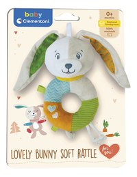 baby Clementoni hochet Lovely bunny soft rattle-Avant