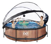 EXIT piscine avec coupole Ø 3 x H 0,76 m Wood-Image 1