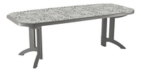 Grosfillex verlengbare tuintafel Vega L 160/220 x B 100 cm grijs/tegelprint
