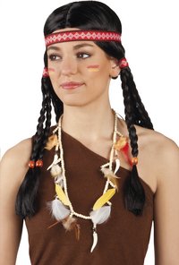 Halsketting indiaan veren en tanden-Afbeelding 1