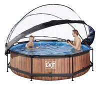EXIT piscine avec coupole Ø 3 x H 0,76 m Wood-Image 2