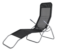 Chaise longue Lazy Lounger Siesta Beach noir