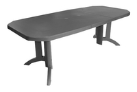 Grosfillex table de jardin à rallonge Vega L 160/220 x Lg 100 cm anthracite