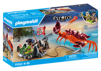PLAYMOBIL Set de jeu Pirates Pirate et crabe géant 71532-Avant