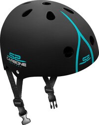 Casque vélo/skate Skids Control Carbone 53-57cm noir/Turquoise