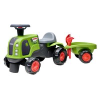 Falk Tractor Babyloper Claas met aanhangwagen groen