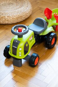 Falk Tracteur Trotteur Pousseur Claas avec remorque verte-Image 1