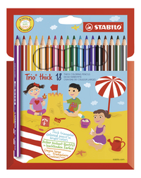 STABILO crayon de couleur Trio Max - 18 pièces
