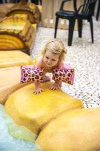 Swim Essentials zwembandjes voor baby's Panterprint roze-Afbeelding 1