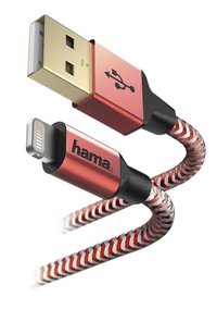 Hama câble Reflective Lightning vers USB 2.0 rouge-Détail de l'article