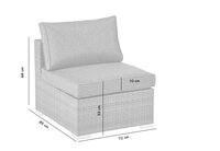 Fauteuil central Hierro anthracite-Avant