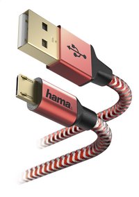 Hama kabel Reflective micro-USB naar USB rood-Artikeldetail