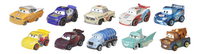 Auto Disney Cars Mini Racers 10-pack met gele McQueen-Vooraanzicht