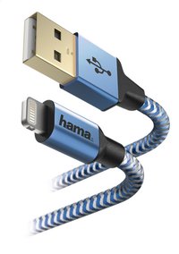 Hama kabel Reflective Lightning naar USB 2.0 blauw-Artikeldetail