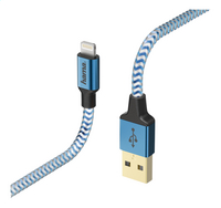 Hama câble Reflective Lightning vers USB 2.0 bleu