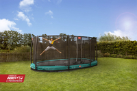 Berg trampoline enterré avec filet de sécurité Grand Champion Inground L 5,20 x Lg 3,45 m Green-Détail de l'article