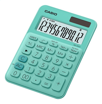 Casio rekenmachine Colorful MS-20UC lichtgroen-Vooraanzicht