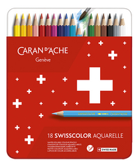 Caran d'Ache kleurpotlood Swisscolor Aquarelle - 18 stuks