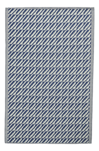 Tapis d'extérieur ligné L 180 x Lg 120 cm bleu