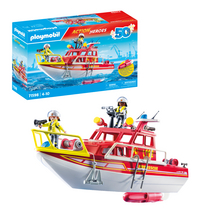 PLAYMOBIL Speelset 50YR Brandweerboot 71598-Vooraanzicht