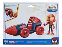 Marvel auto Spidey en zijn Geweldige Vriendjes Web-Spinners Miles met Drill Spinner-Achteraanzicht
