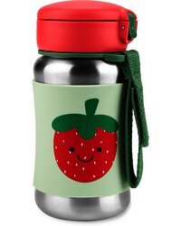 Skip*Hop Gourde avec paille Stainless Steel Spark Style Strawberry 350 ml