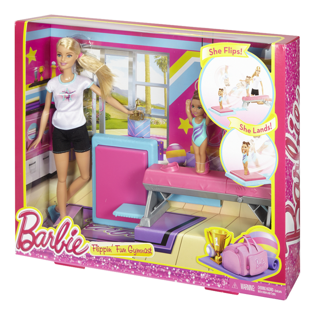 Barbie flipping fun gymnast set argos outlet