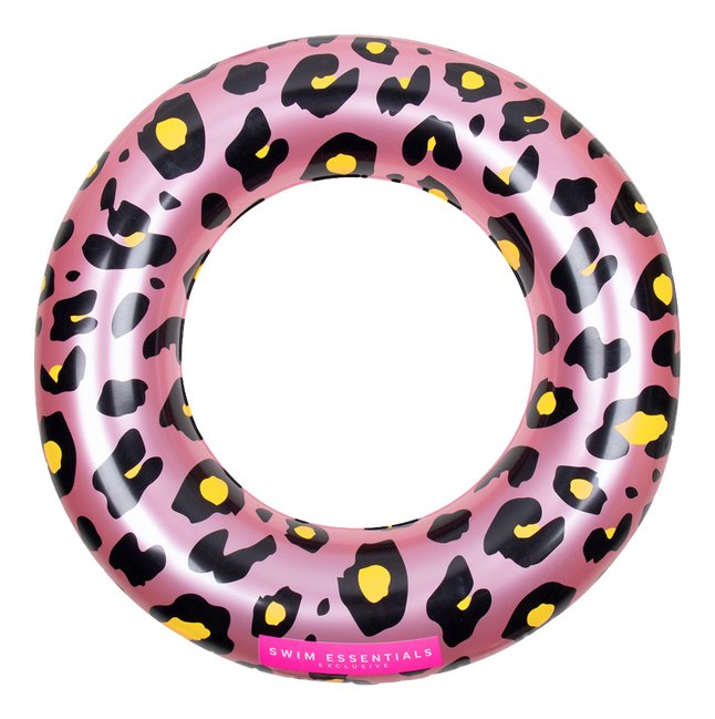 Swim Essentials grote zwemband Panterprint roze