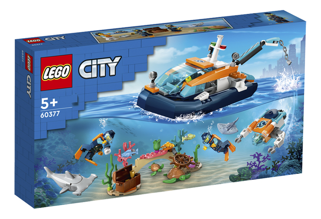 LEGO City 60377 Le bateau d’exploration sous-marine