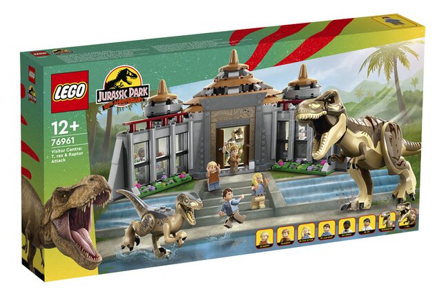 LEGO Jurassic World 76961 Bezoekerscentrum: T. rex & raptor aanval