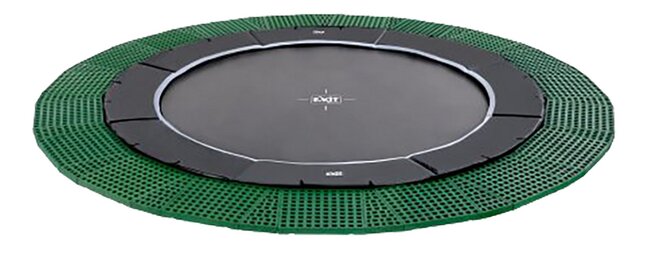 EXIT trampoline de sport Dynamic Groundlevel avec dalles de sécurité Freezone Ø 3,66 m