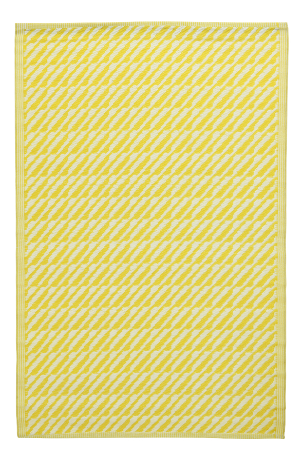 Tapis d'extérieur ligné L 180 x Lg 120 cm jaune