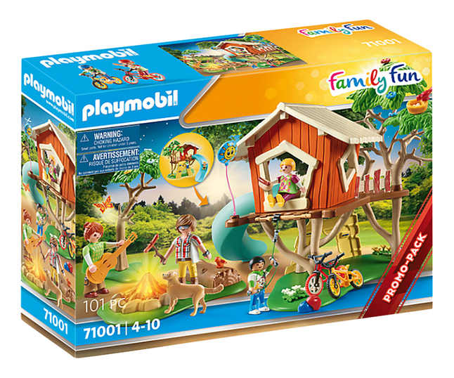 PLAYMOBIL Family Fun 71001 Cabane dans les arbres et toboggan