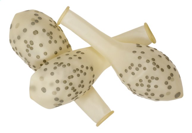 DreamLand ballon transparant golden confetti Ø 30 cm - 12 stuks