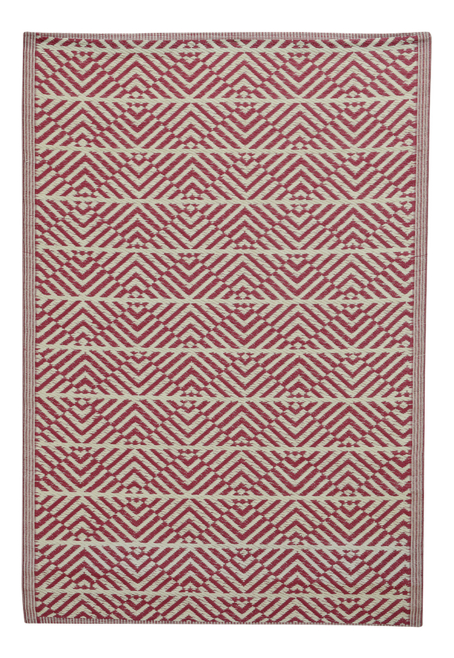 Buitentapijt geruit L 180 x B 120 cm roze