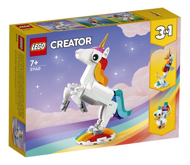 LEGO Creator 3 en 1 31140 La licorne magique