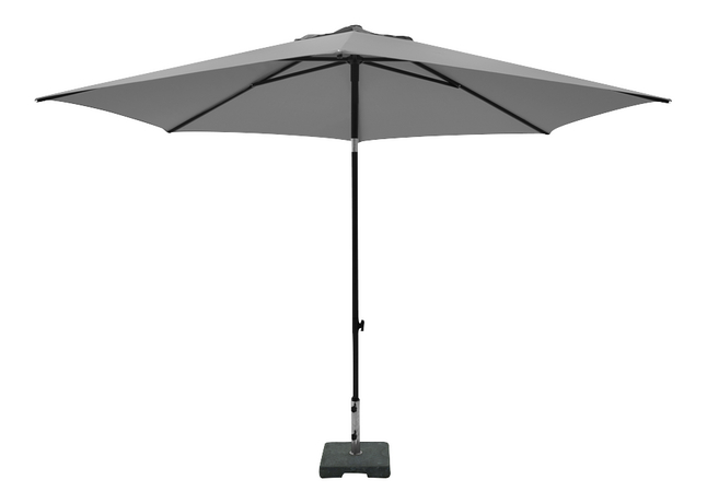 Madison aluminium parasol Mykanos Ø 2,5 m lichtgrijs