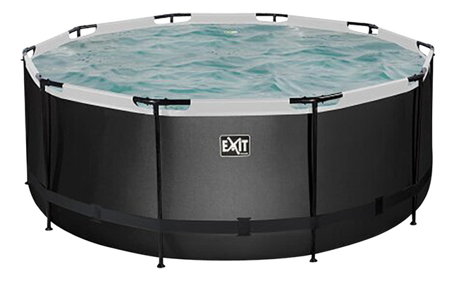 EXIT piscine avec filtre à sable Ø 3,6 x H 1,22 m Black Leather