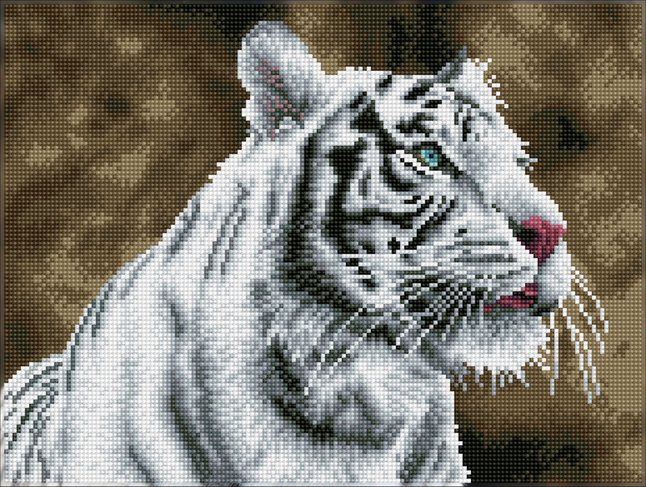 Diamond Dotz Tiger Blanc