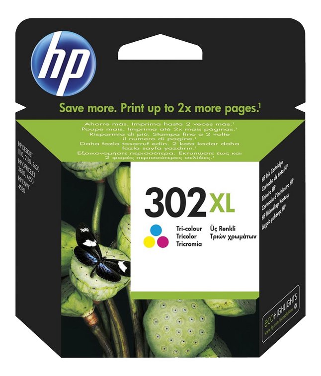 HP cartouche d'encre 302XL Tri-Colour