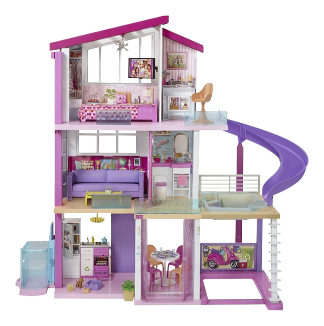 Barbie poppenhuis DreamHouse met lift, zwembad, licht en geluid