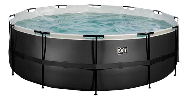 EXIT piscine avec filtre à sable Ø 4,27 x H 1,22 m Black Leather